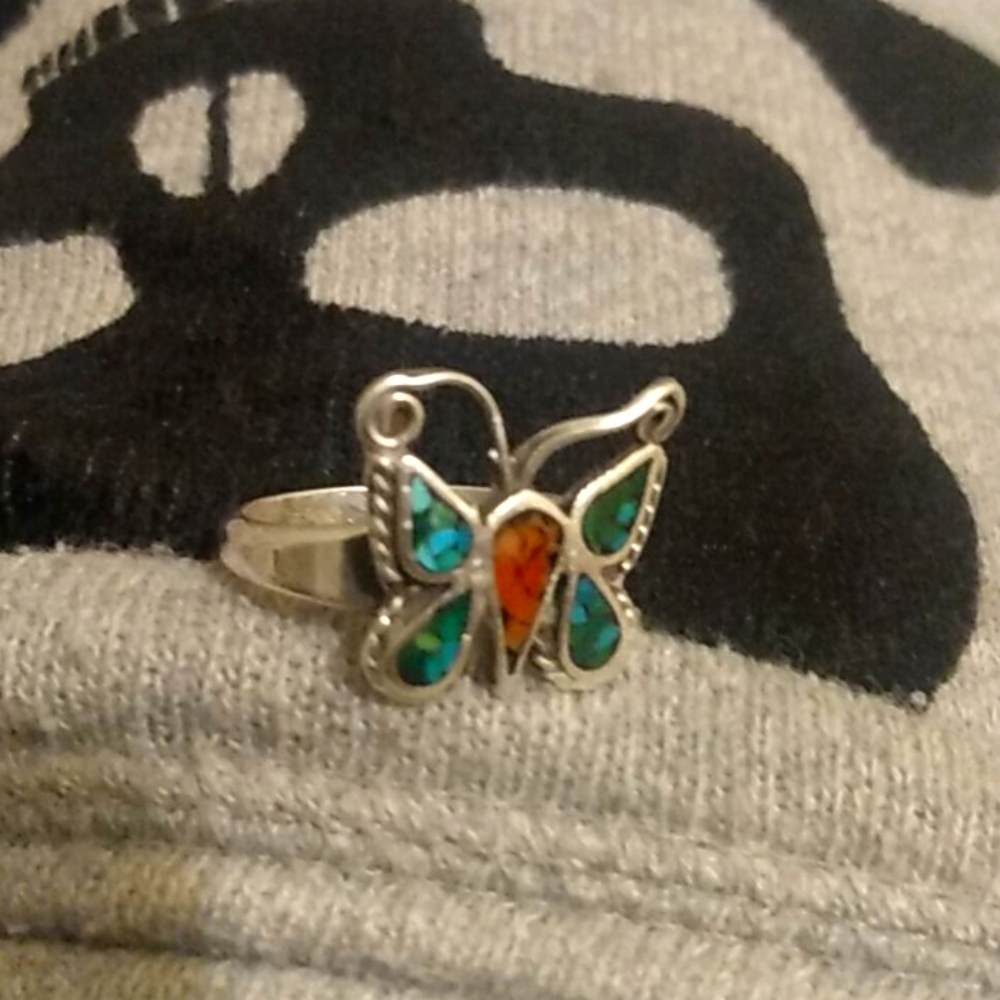 Hand made,s.silver 🦋 ring!